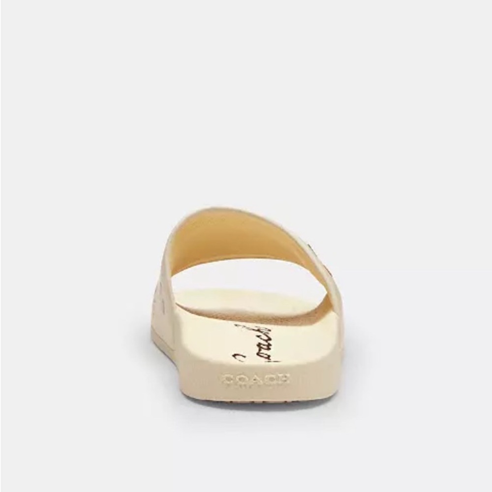 Coach Cream Sandals with Graphic Design - Picture 5 of 14